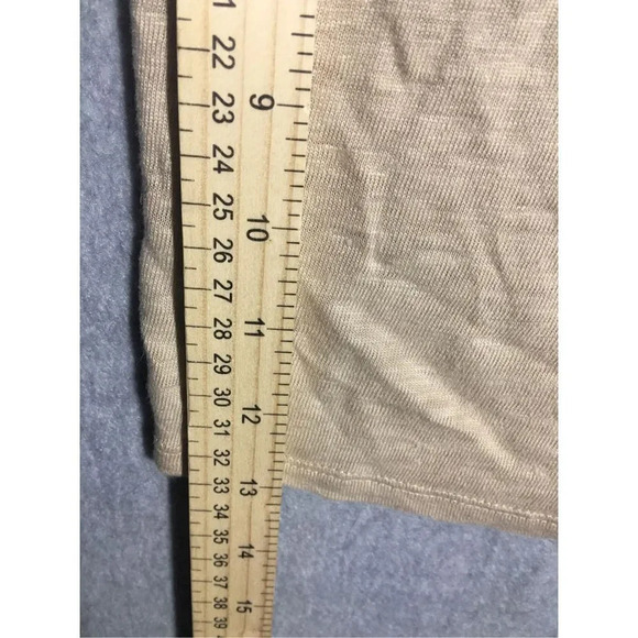 Womens Chicos V Neck Blouse Tan Linen Lagenlook Neutral Closet Staple - Picture 4 of 4